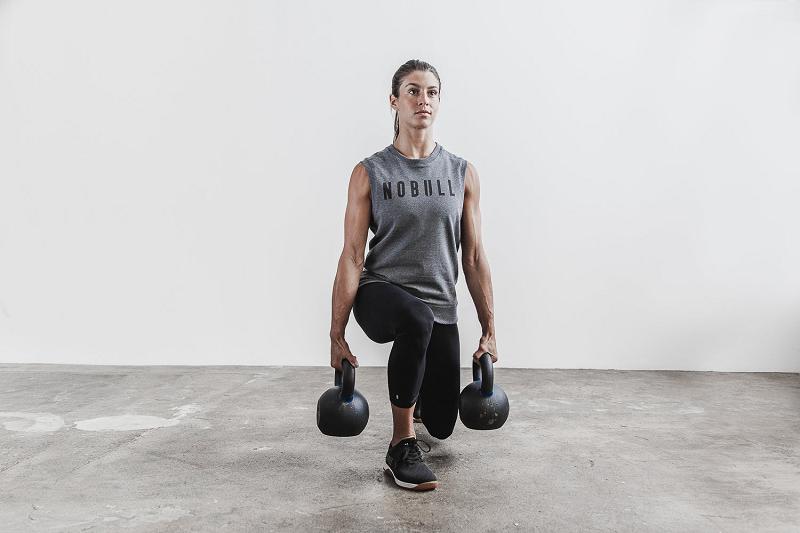 Women's Nobull Sleeveless Crew Sweatshirt Hoodie Dark / Grey | SG G3142S